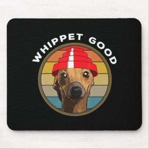 Whippet Good Funny 80s Music Dog Design Muismat