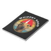 Whippet Good Funny 80s Music Dog Design Notitieblok (Linkerzijde)