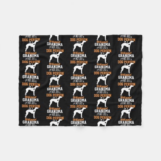 Whippet Grandma Dog Gifts Whippet Dog Lover Fleece Deken (Voorkant (Horizontaal))