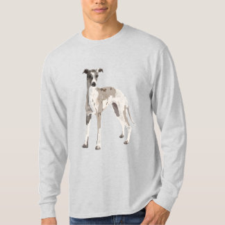 Whippet grijs en wit t-shirt