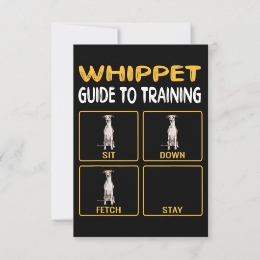 Whippet Guide to training Dog Obedience Bedankkaart (Voorkant)