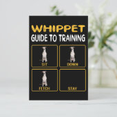 Whippet Guide to training Dog Obedience Bedankkaart (Staand voorkant)