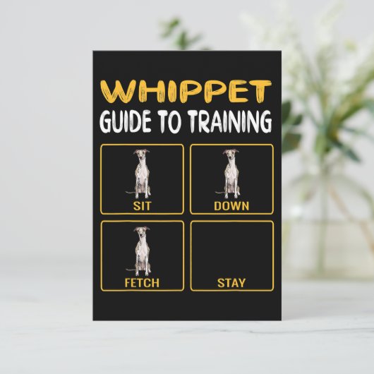 Whippet Guide to training Dog Obedience Bedankkaart (Staand voorkant)