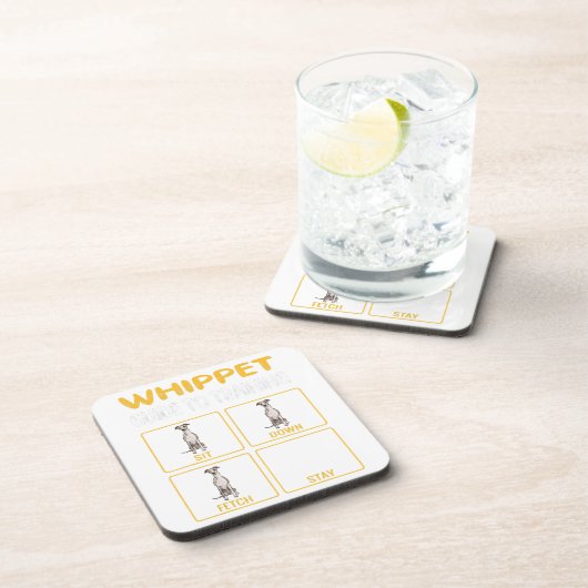 Whippet Guide to training Dog Obedience Bier Onderzetter (Rechterzijde)