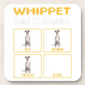 Whippet Guide to training Dog Obedience Bier Onderzetter (Voorkant)