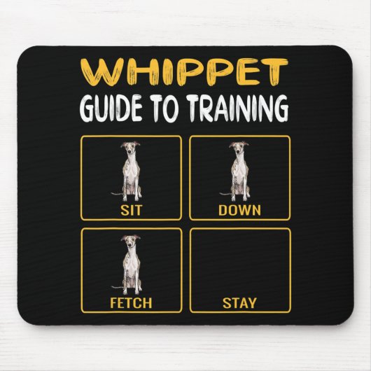 Whippet Guide to training Dog Obedience Muismat (Voorkant)