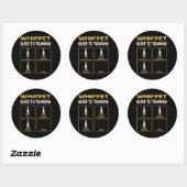 Whippet Guide to training Dog Obedience Ronde Sticker (Vel)