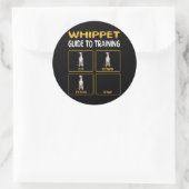 Whippet Guide to training Dog Obedience Ronde Sticker (Tas)