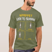 Whippet Guide to training Dog Obedience T-shirt (Voorkant)