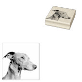 Whippet Gummistempel Rubberstempel (Gestempeld)