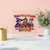 Whippet Halloween Thanksgiving Christmas Oversized Acryl Bord (Huwelijk)