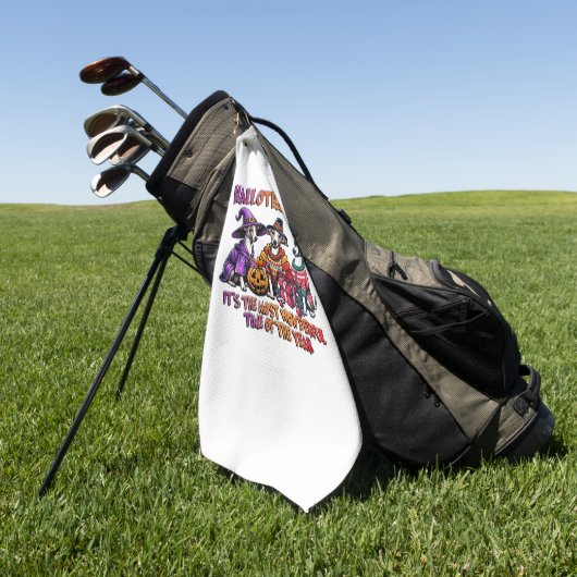 Whippet Halloween Thanksgiving Christmas Oversized Golfhanddoek (Groen)