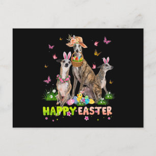 Whippet Happy Easter Bunny Eggs Easter Gift Kinder Briefkaart