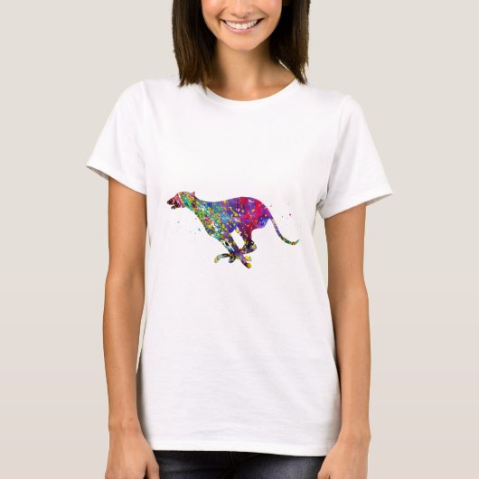 Whippet hardlopen t-shirt (Voorkant)