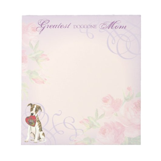 Whippet Heart mama Notitieblok (Voorkant)