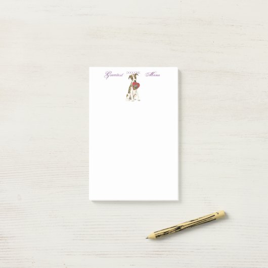 Whippet Heart mama Post-it® Notes (Op bureau)