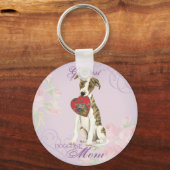 Whippet Heart mama Sleutelhanger (Voorkant)