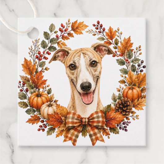 Whippet Herfstkrans Bedankjes Labels (Voorkant)