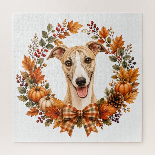 Whippet Herfstkrans Legpuzzel (Verticaal)