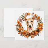 Whippet Herfstkrans Notitiekaartje (Voorkant / Achterkant)