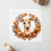 Whippet Herfstkrans Notitiekaartje (Voorkant / Achterkant in situ)