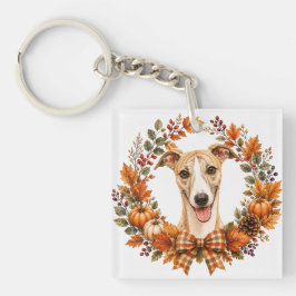 Whippet Herfstkrans Sleutelhanger