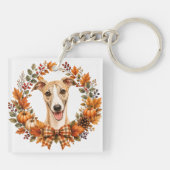 Whippet Herfstkrans Sleutelhanger (Achterkant)