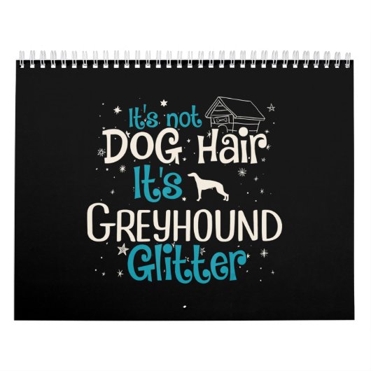 Whippet | Het niet-Dog Hair zijn Glitter Kalender (Hoes)