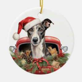 Whippet Holiday Ornament