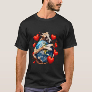 Whippet-hond Aardedag knuffel Liefde Baasje omhels T-shirt
