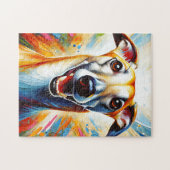 Whippet hond acrylprint cadeau voor hondenliefhebb legpuzzel (Horizontaal)