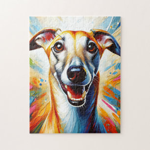 Whippet hond acrylprint cadeau voor hondenliefhebb legpuzzel