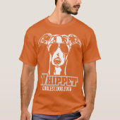 Whippet hond coolste hond ooit hond moeder retro t-shirt (Voorkant)