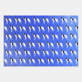 Whippet hond inpakpapier vel