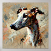 Whippet-hond-kunstposter Poster (Voorkant)