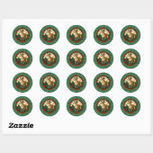 Whippet-hond ronde stickers (Vel)