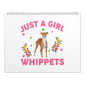 Whippet Hondenliefhebber is gewoon een meisje dat Kalender (Hoes)