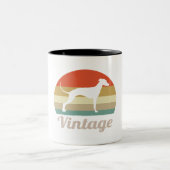 Whippet Hondenliefhebber |  stijl Tweekleurige Koffiemok (Center)