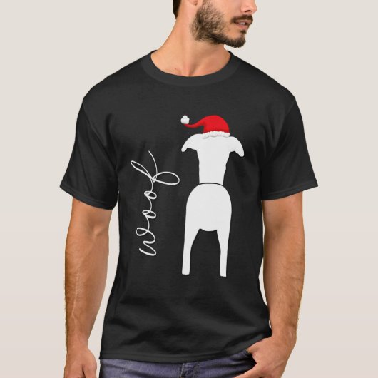 Whippet hondenontwerp met Sinterklaas Pet voor Chr T-shirt (Voorkant)
