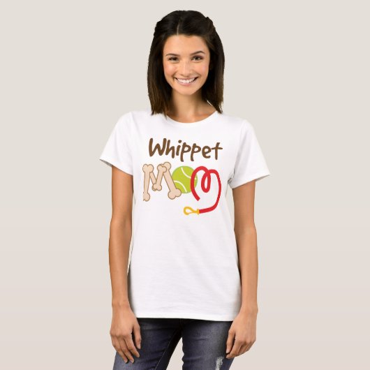 Whippet Hondenras Mam Gift T-shirt (Voorkant volledig)