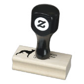 Whippet Hondenras Silhouet Retouradres Rubberstempel (Stempel)