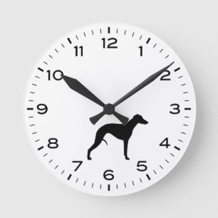 Whippet Hondenras Silhouette Ronde Klok