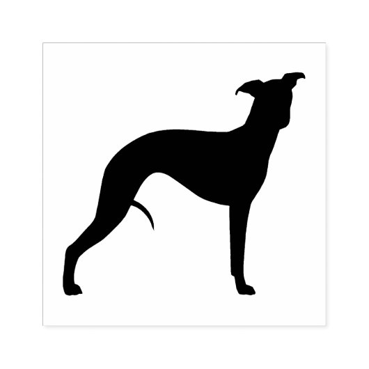 Whippet Hondenras Silhouette Rubberstempel (Afrduk)