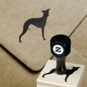 Whippet Hondenras Silhouette Rubberstempel