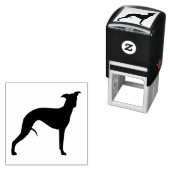 Whippet Hondenras Silhouette Zelfinktende Stempel (In situ)