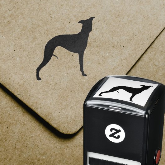 Whippet Hondenras Silhouette Zelfinktende Stempel