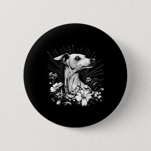 Whippet-hondliefhebber Retro stijl Tattoo Ronde Button 5,7 Cm