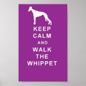 WHIPPET houd Calm Walk het grote poster van het Wh (Voorkant)