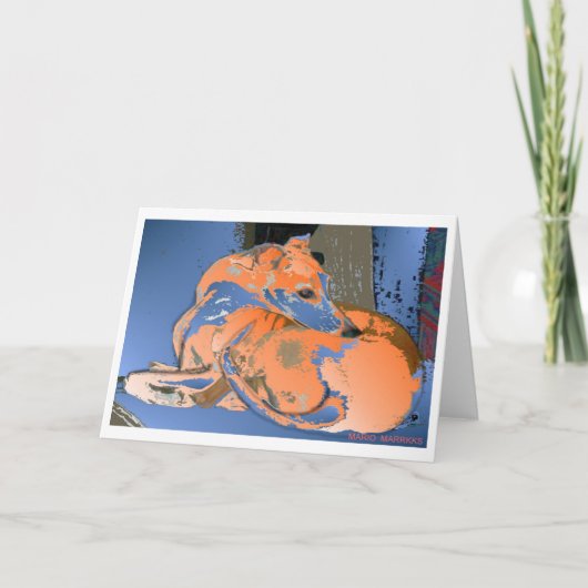 Whippet Hound (Maddie)-Kaart Kaart (Voorkant)