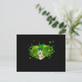 Whippet Iers Cute St. Patrick Dag Hond Liefhebber  Feestdagenkaart (Staand voorkant)